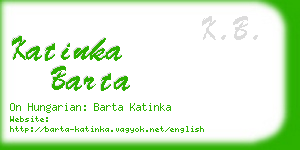 katinka barta business card